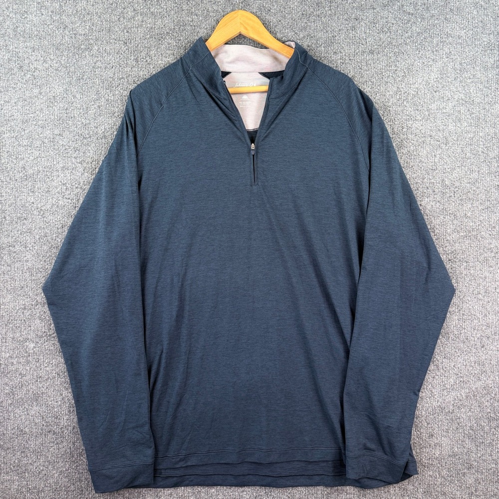 Johnnie O Freeborne Performance 1/4 Zip Pullover Mens 2XL Blue Golf Stretch